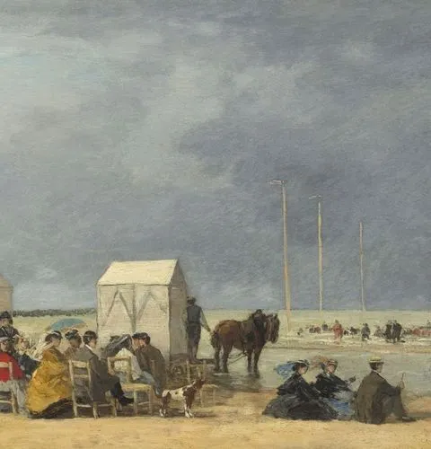 Honfleur beach Seine estuary Boudin plein air painting Normandy coast